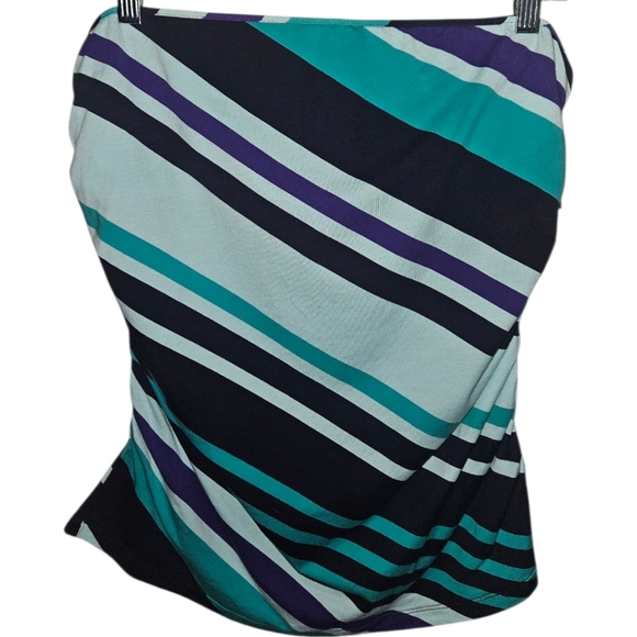 NWT Sofia Sofia Vergara Striped Tube Top W/ Built In Bra - Picture 1 of 3